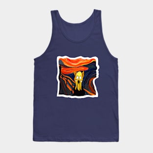 The Scream Emoji Cat Tank Top